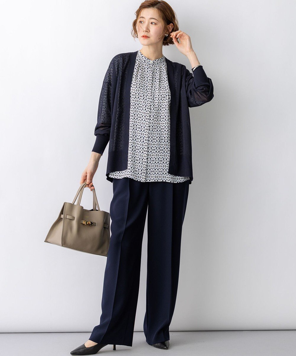 23区 S 【先行予約】カレイドスコーププリント バンドカラー ブラウス 