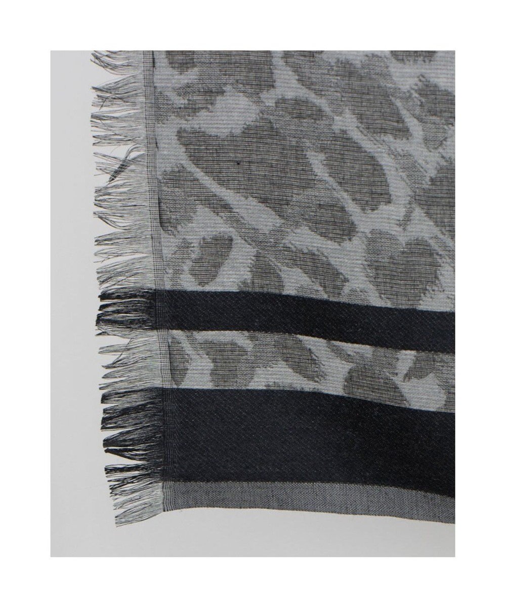 UNBILLION カシュネ cache nez / ライン入アニマル柄ジャカードストール 