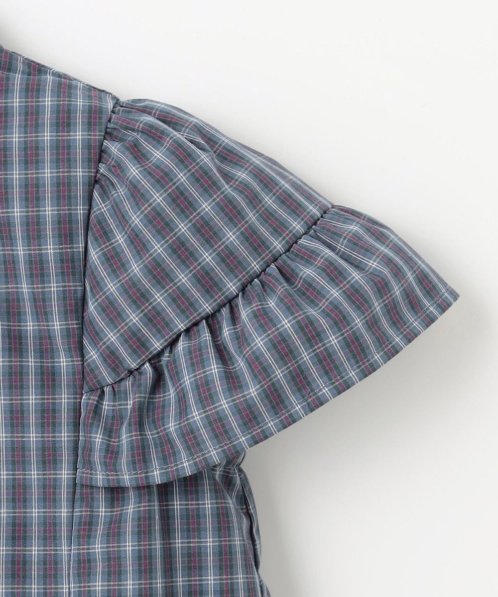 組曲 KIDS 【110-140㎝】チェックラッフル ブラウス 