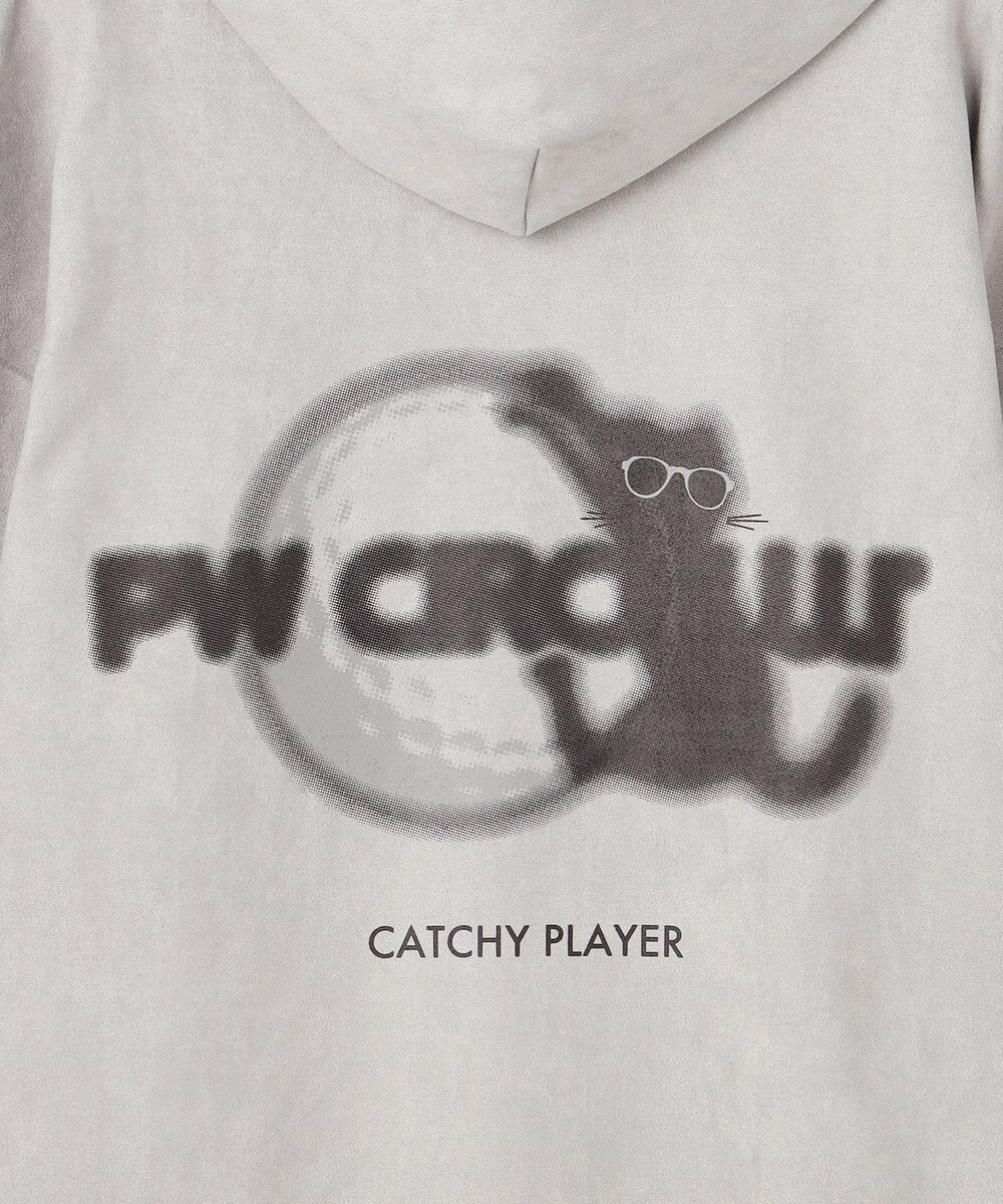 PW CIRCULUS 2025 NEW！【手洗い洗濯可】【MEN】キャットグラフィック スエードライク デタッチャブルフーディ ゴルフ 