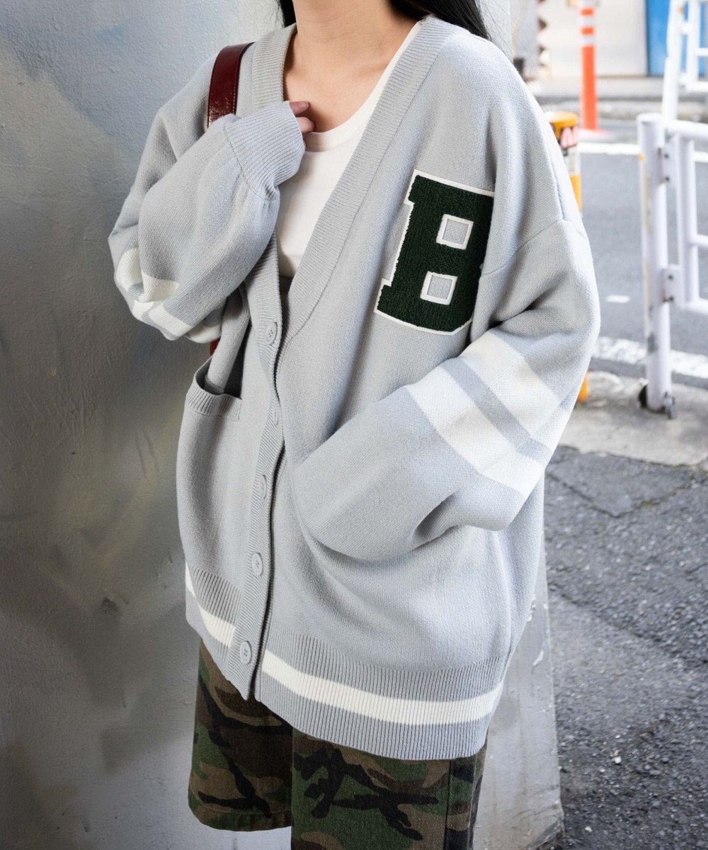 WEGO レタードカーディガン 