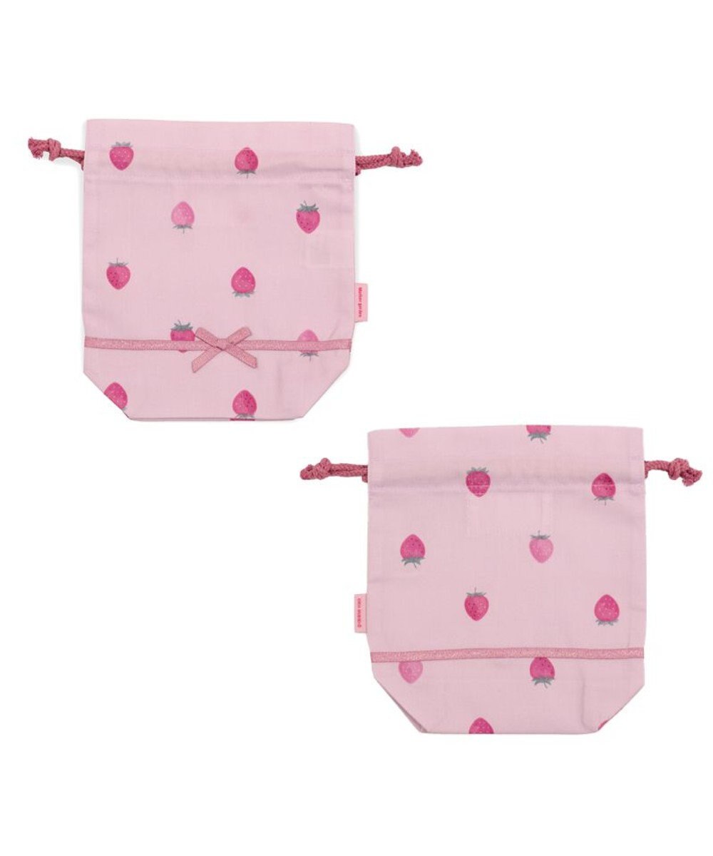 Mother garden マザーガーデン 野いちご コップ巾着 《レトロストロベリー柄》 