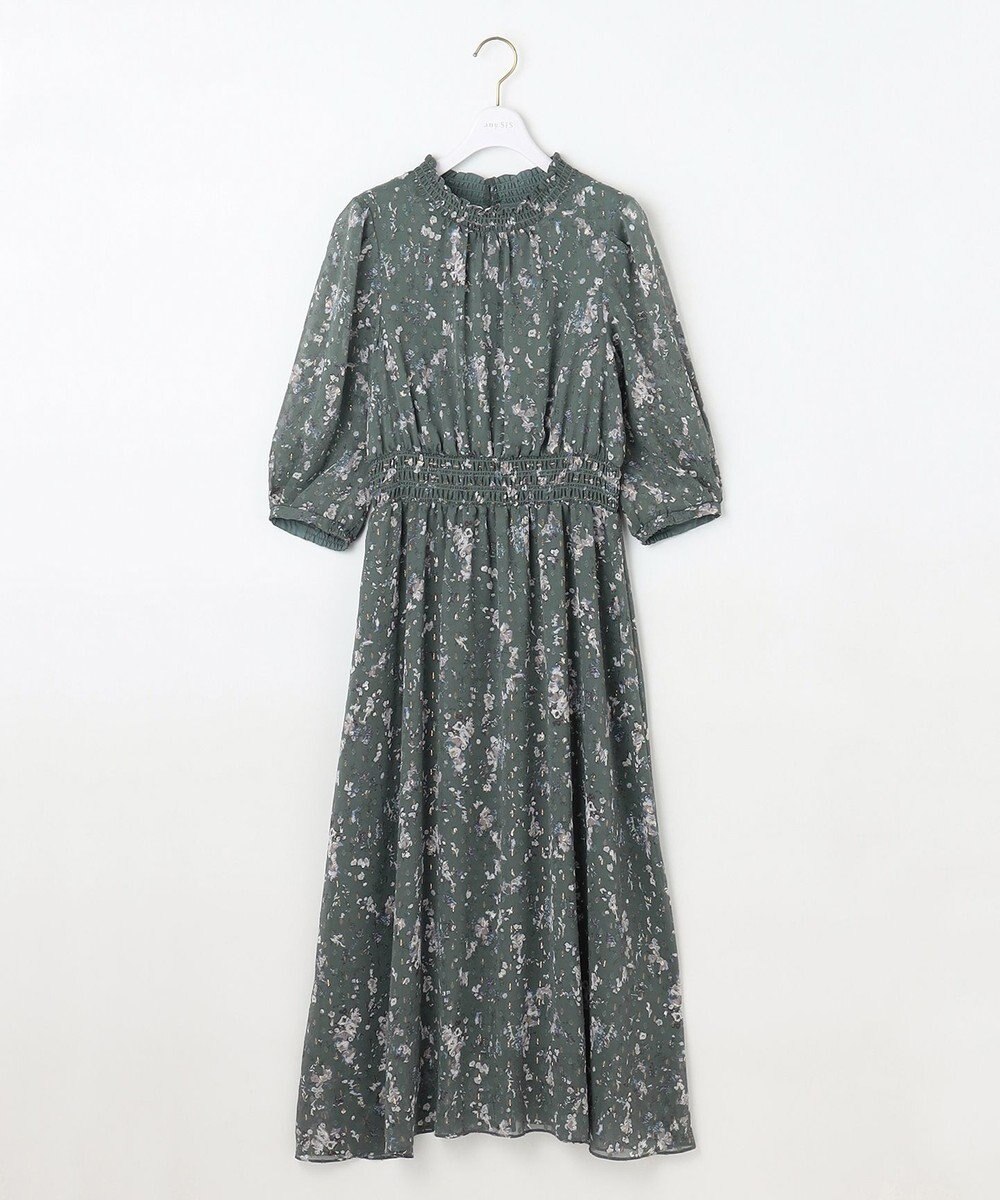 ANY SIS 【洗える】ニュアンスプリント ワンピース 