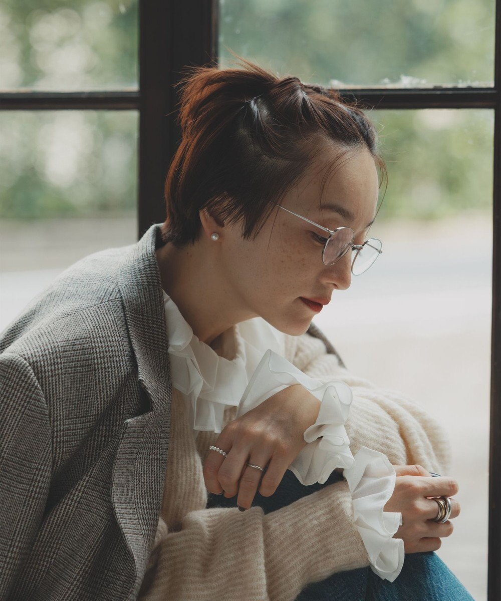 #Newans 【前後着用可能】【高山都さんコラボ】ビッグカラー２WAYブラウス 