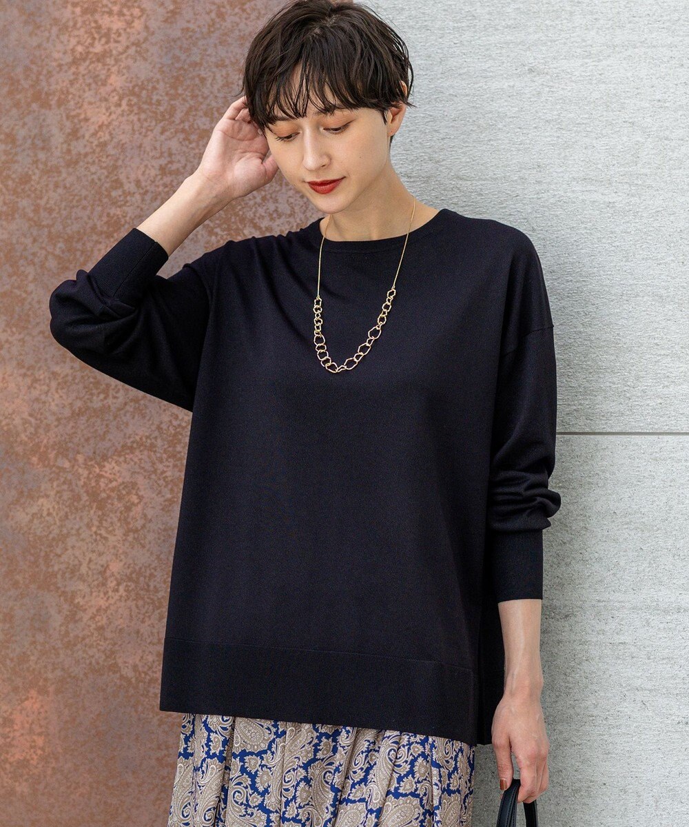 23区 L 【洗える】オータムシャイニー リラクシー ニット 