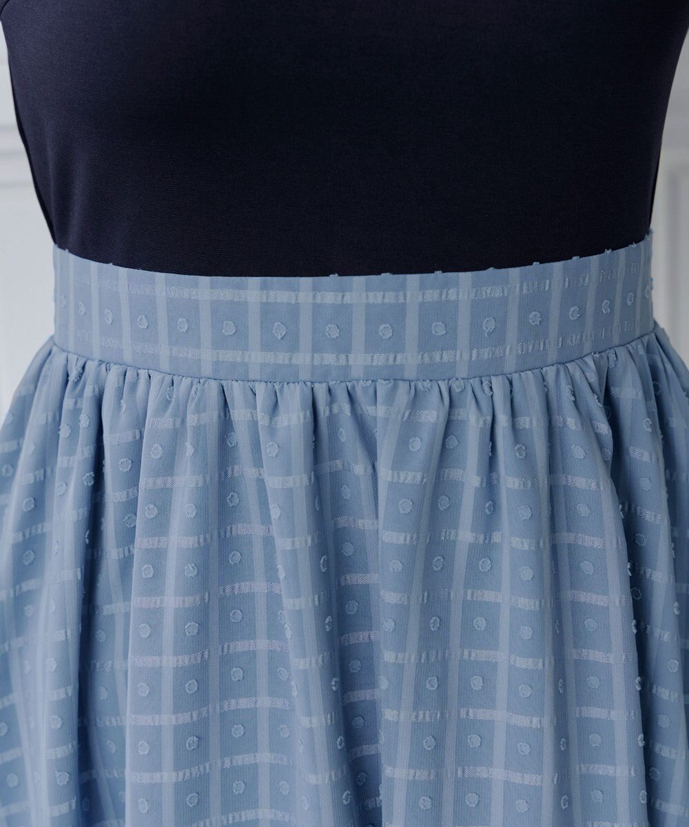 Tiaclasse 【洗える】異素材ドッキングワンピース 