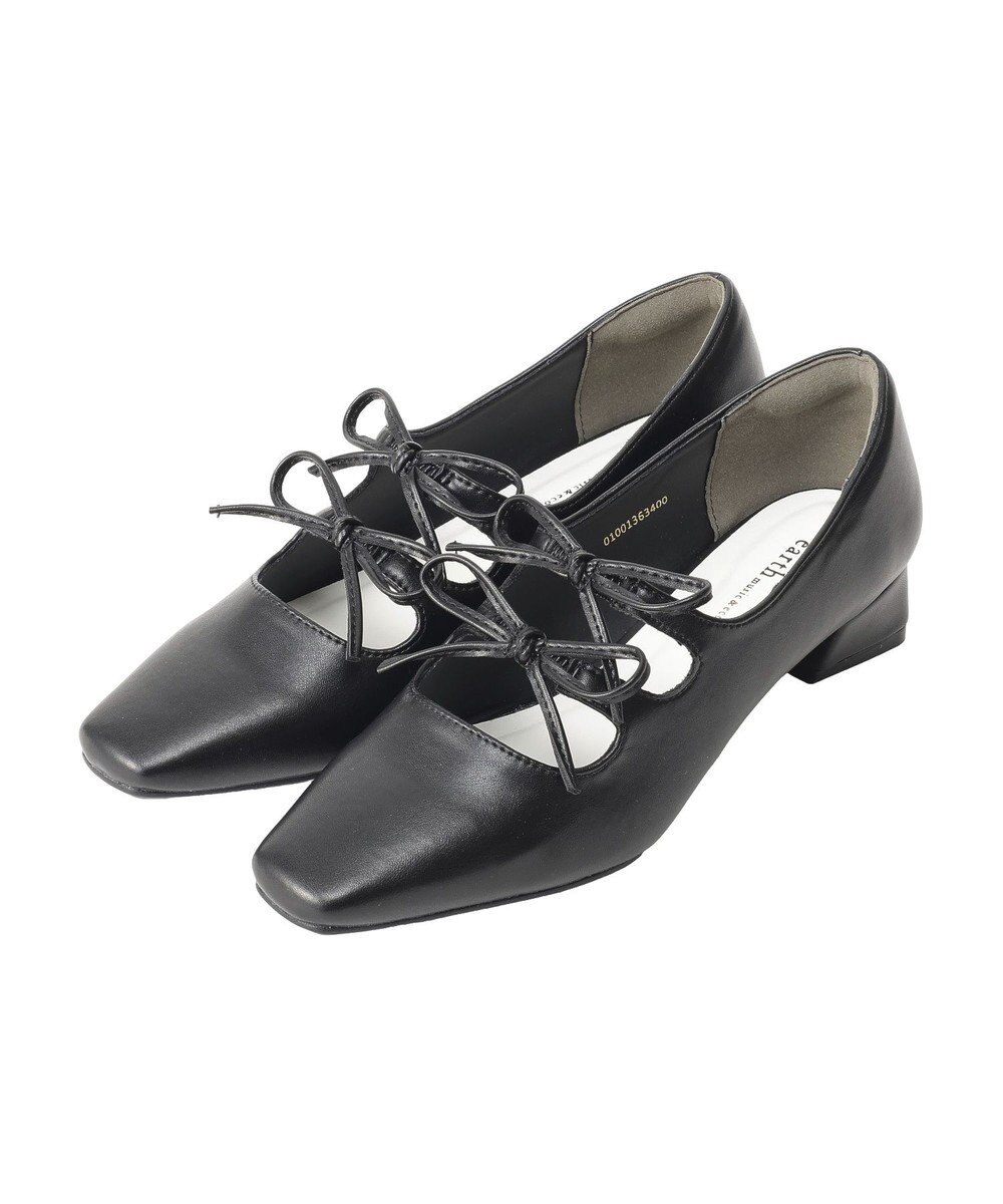 earth music&ecology Ｗリボンパンプス 