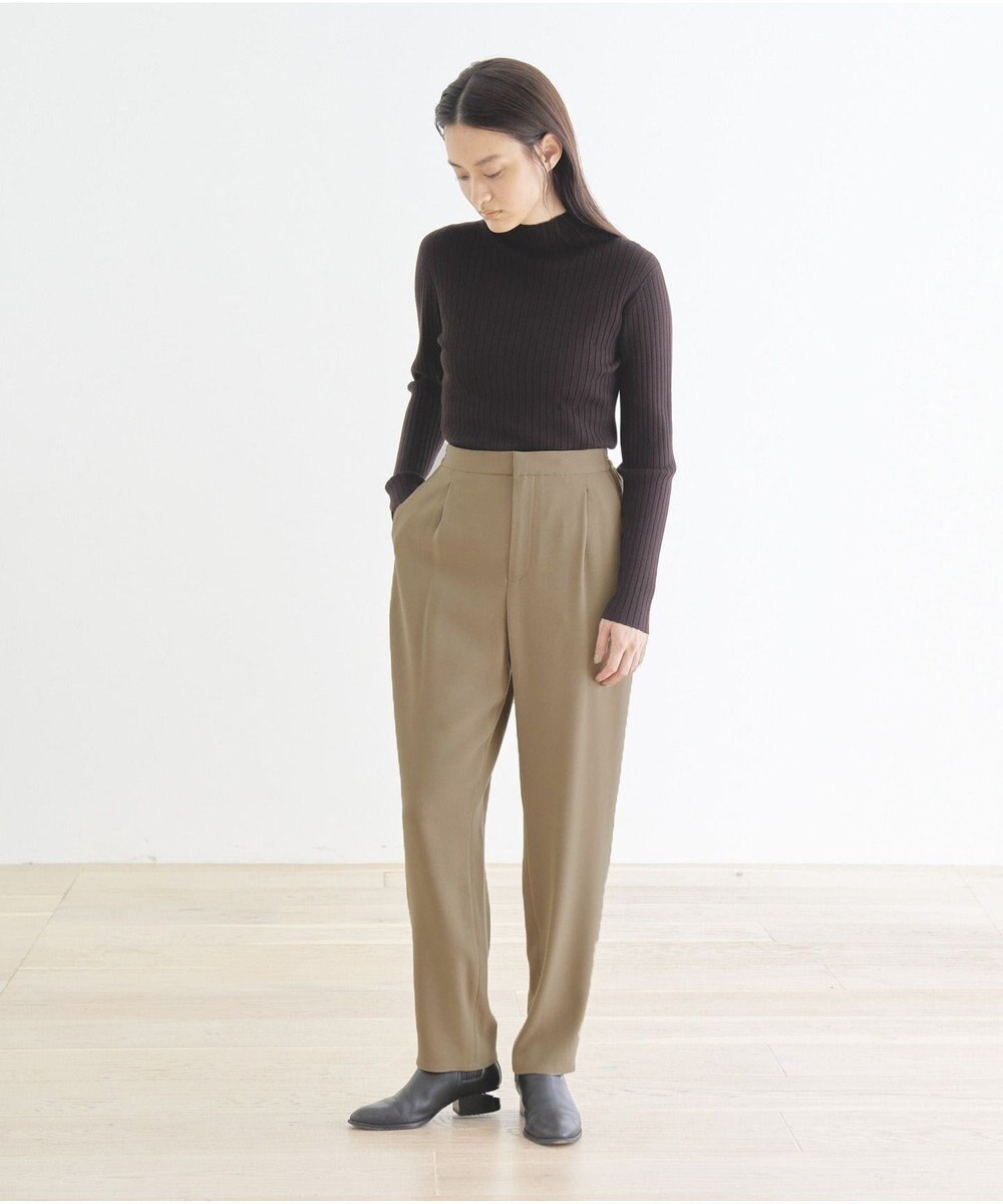 #Newans 【洗える】ジョーゼットテーパードパンツ 