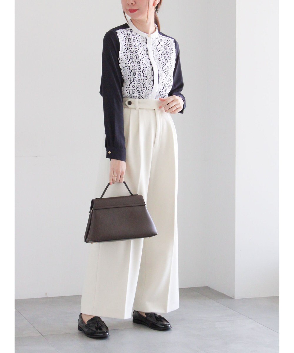 Te chichi 【WEB限定カラーあり】フロントレースブラウス 