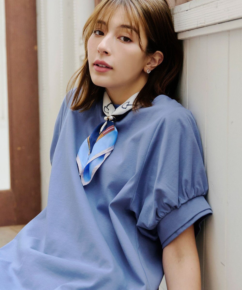 Tiaclasse 【UVケア・接触冷感】“あまラク” ボリュームパフスリーブカットソーチュニック 