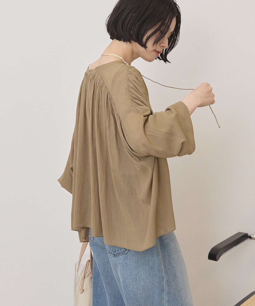 AMERICAN HOLIC スキッパーギャザーブラウス 