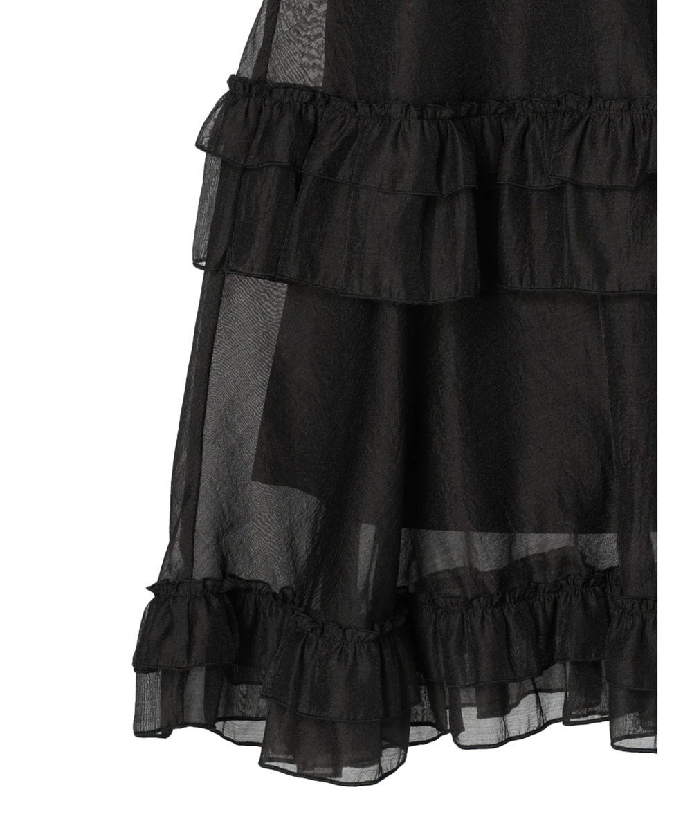 Green Parks ・ＥＬＥＮＣＡＲＥ　ＤＵＥ　シアーフリルティアードスカート 