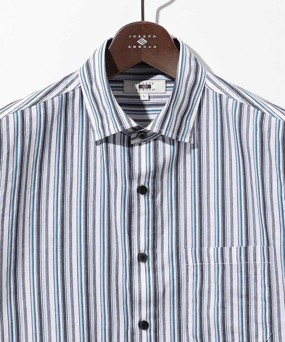 JOSEPH ABBOUD 【キングサイズ・サステイナブル】ソアロンストライプ 半袖 シャツ 