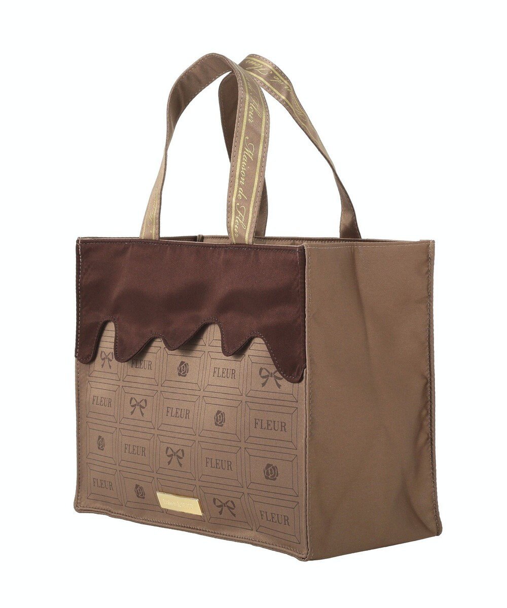 Maison de FLEUR FLEURチョコレートスクエアトートバッグ 