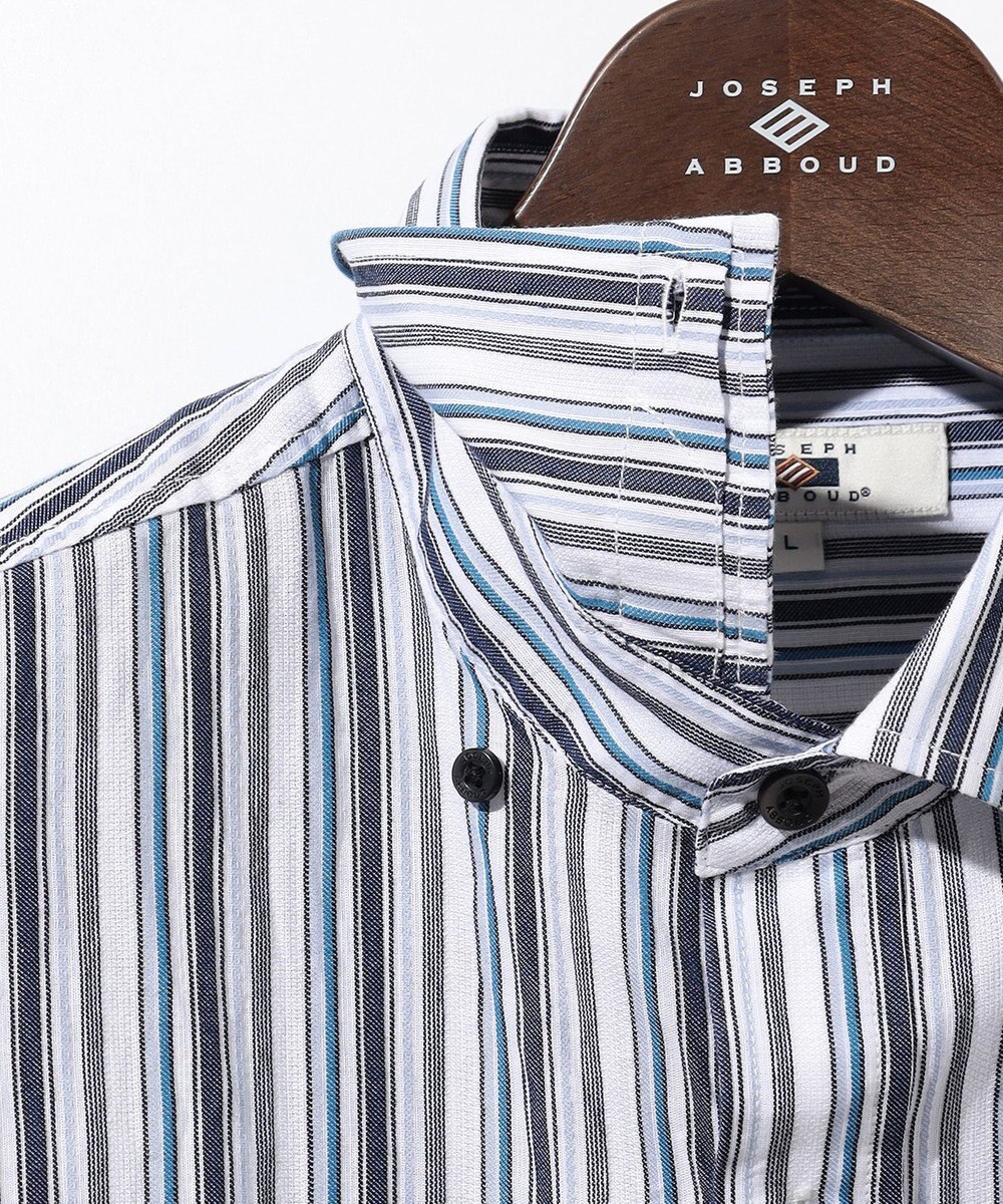 JOSEPH ABBOUD 【サステイナブル】ソアロンストライプ 半袖 シャツ 