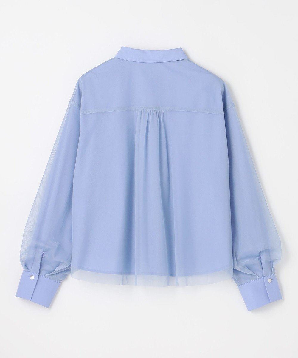 ANY L クロップドチュールコンビシャツ 