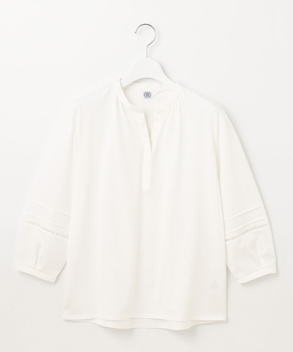 J.PRESS LADIES S 【洗える】プレーティングジャージー スキッパー カットソー 