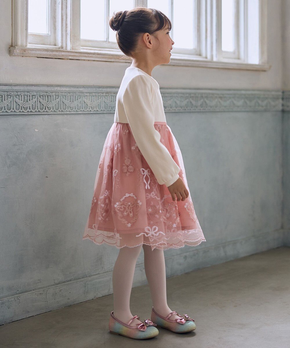 ANY KIDS バレエ刺繍チュールワンピース 