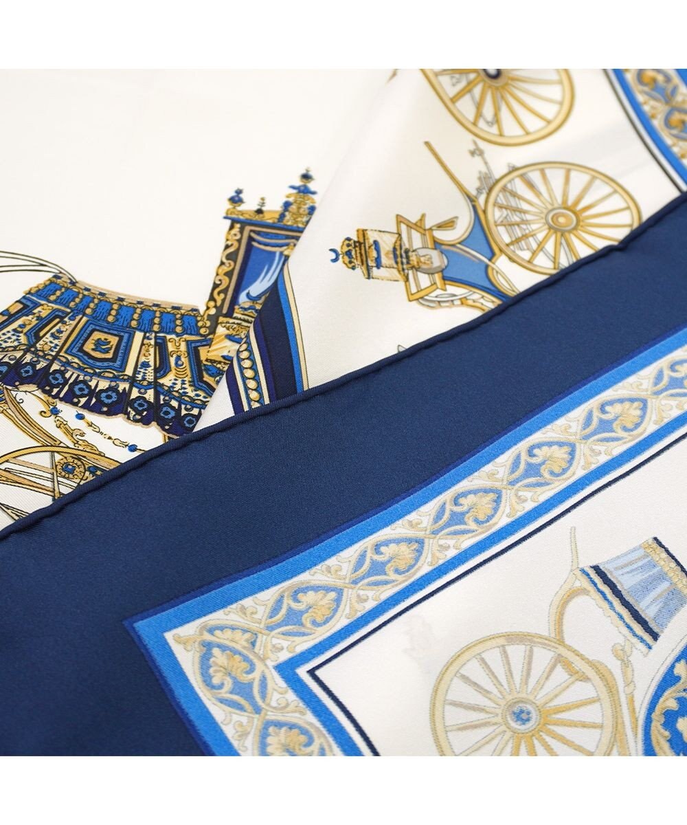 Marca ＜再登場！＞【伝統横濱スカーフ】馬車行列  大判 シルクツイル スカーフ 