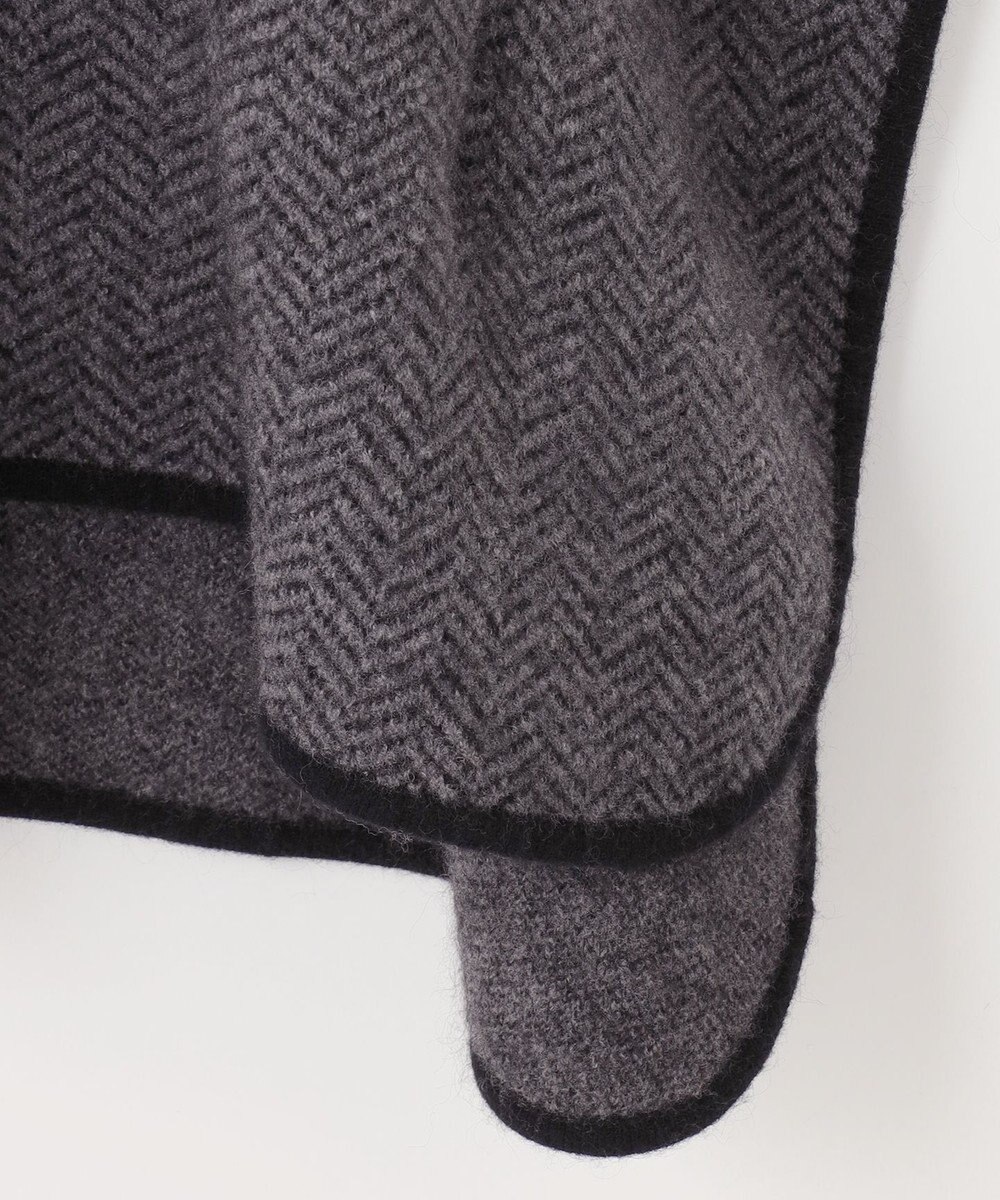 自由区 ヘリンボーン ポンチョ 