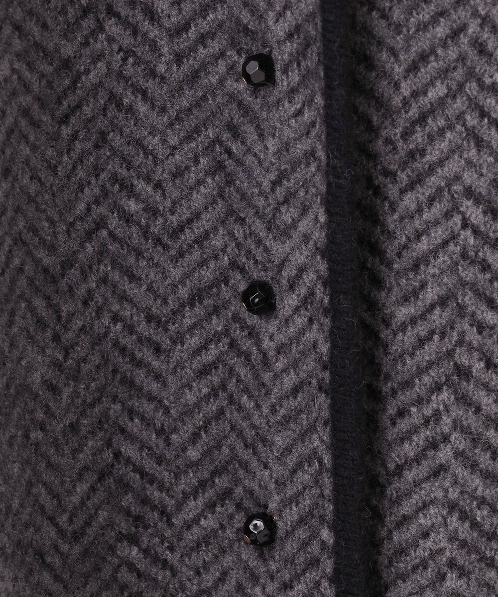 自由区 ヘリンボーン ポンチョ 