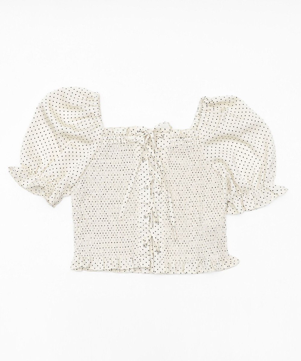 WEGO レースアップシャーリングブラウス 