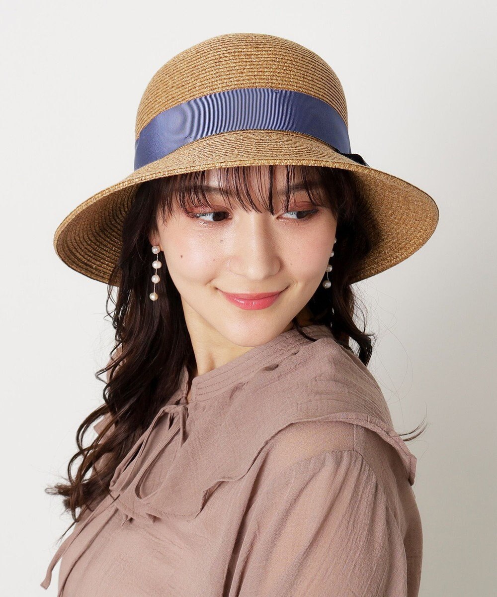 MOONBAT FURLA(フルラ) ペーパーブレードリボン巻きダウンハット サイズ調整可 