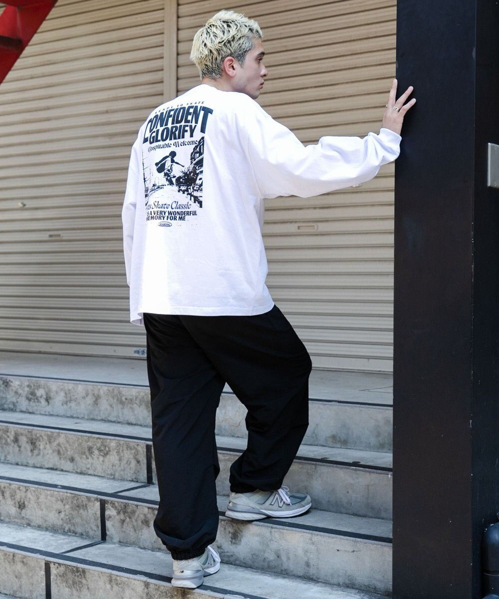 WEGO 【ウエストゴム/手洗い可】ナイロン　トラックパンツ 