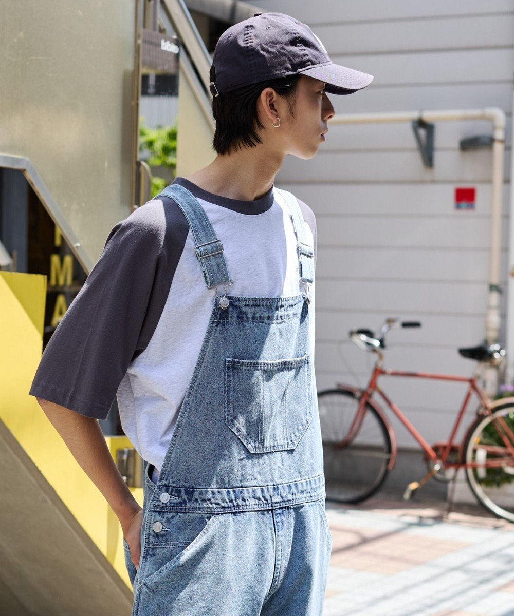 WEGO 【ユニセックス着用/SMサイズ展開】デニムオーバーオール 