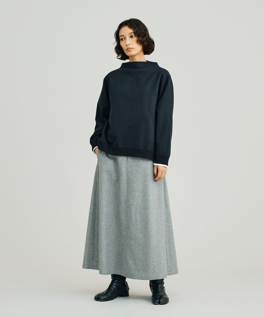 J.PRESS YORK STREET 【WOMEN】NEEDLE JERSEY ボトルネックプルオーバー 