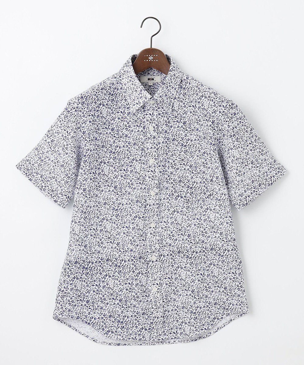 JOSEPH ABBOUD 【吸水速乾/イージーケア】シャンブレープリント ジャージ シャツ 