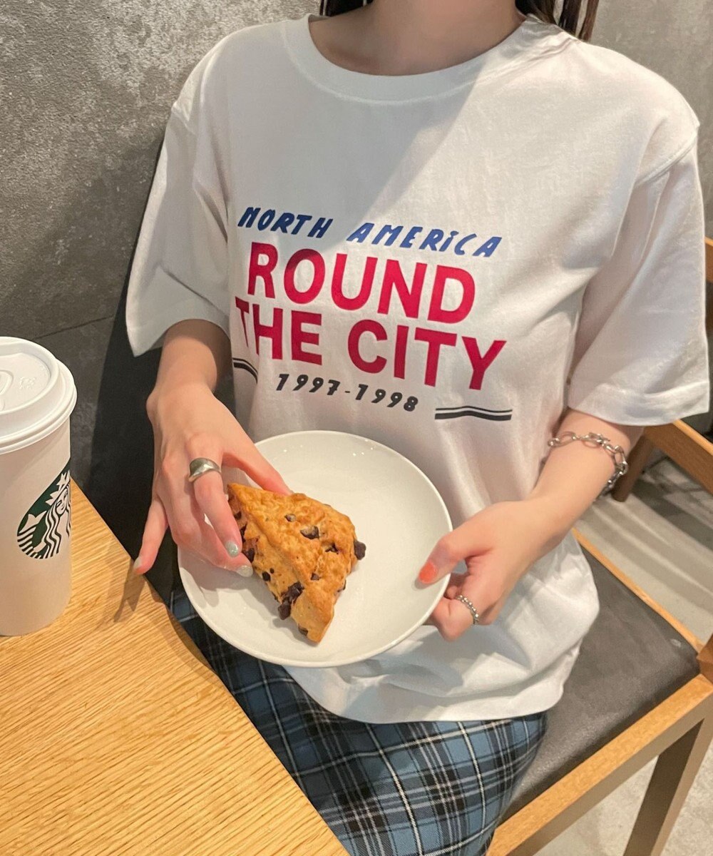 WEGO ヴィンテージライクグラフィックTシャツ 