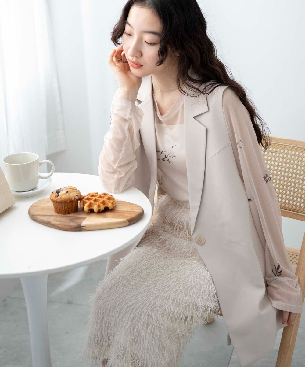 WEGO サイドリボンテーラードベスト 