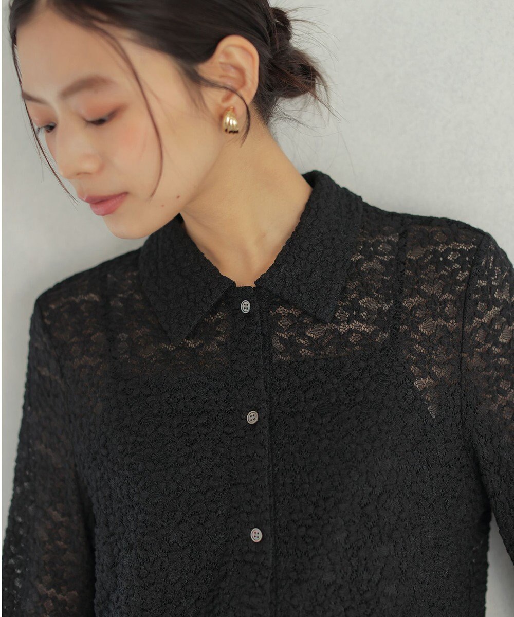 組曲 【WEB限定】フラワーチュールブラウスライク カットソー 