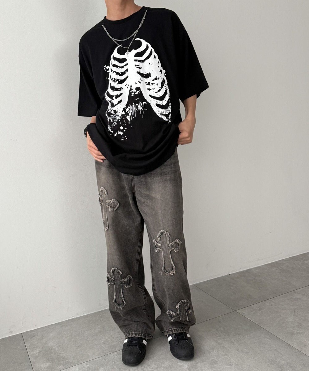 WEGO アクセ付きハードグラフィックT（SS） 