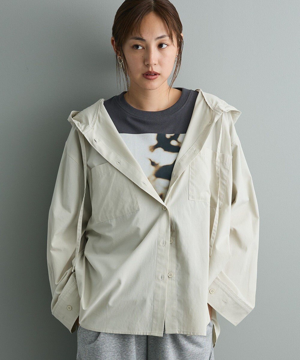 CRAFT STANDARD BOUTIQUE フーディーオーバーサイズシャツ 