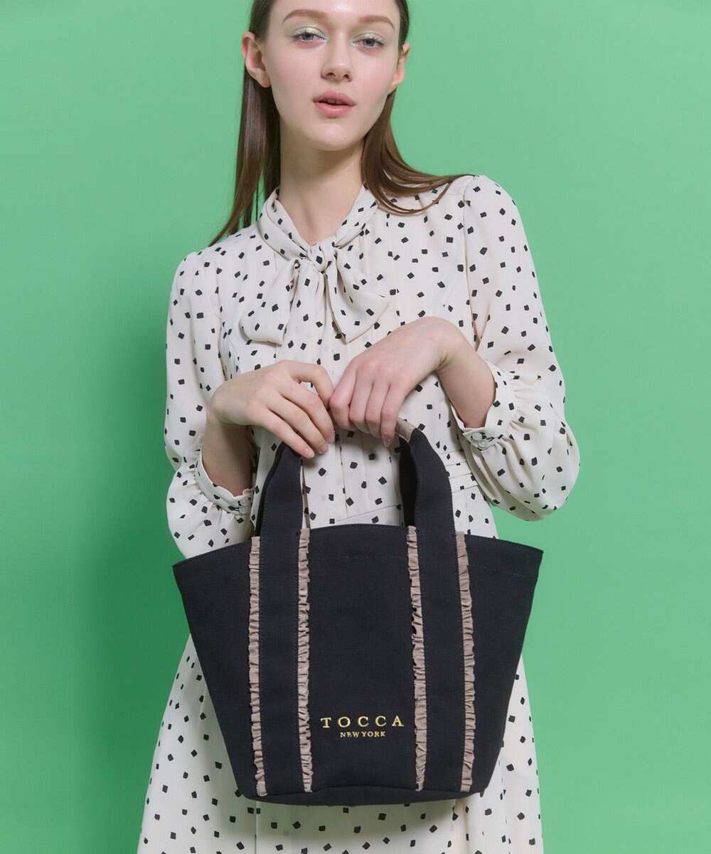TOCCA 【八木アリサさん着用】TRILL TRIM CANVASTOTE キャンバストートバッグ 