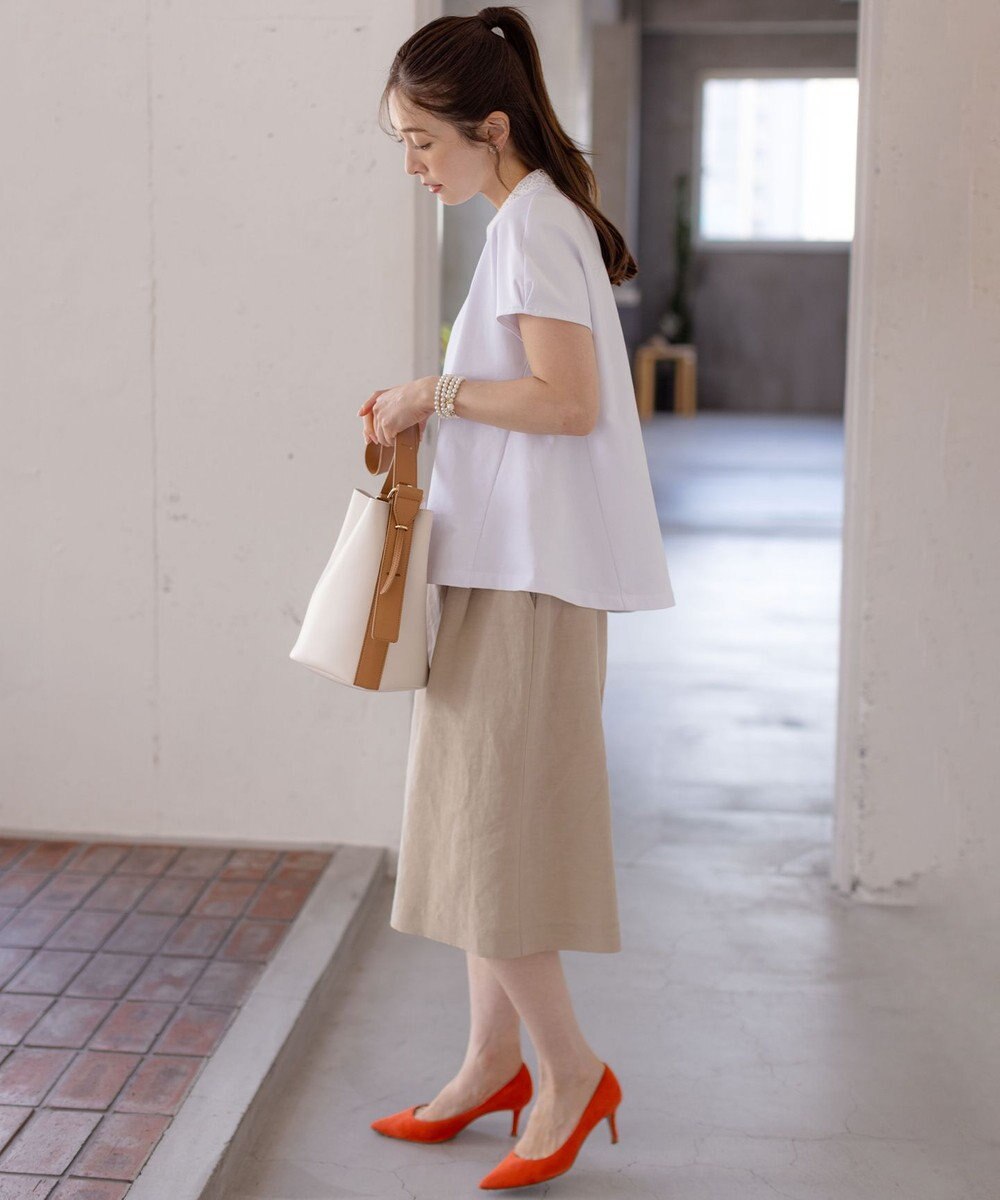 組曲 S 【2WAY】レース襟フレンチテリー カットソー 