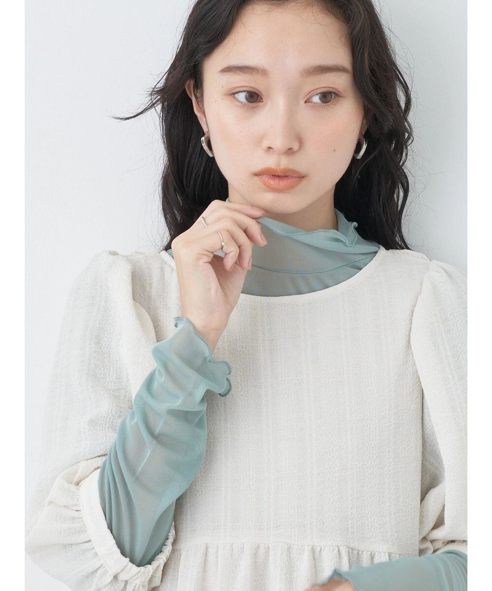 earth music&ecology シアーハイネックメロープルオーバー 