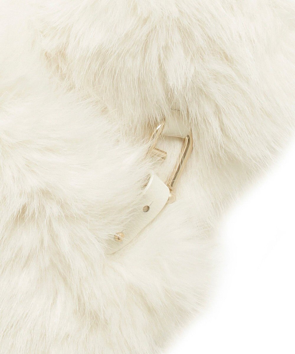 MOONBAT 【WEB限定】FURLA ベルト付きリッチフェイクファーマフラー 