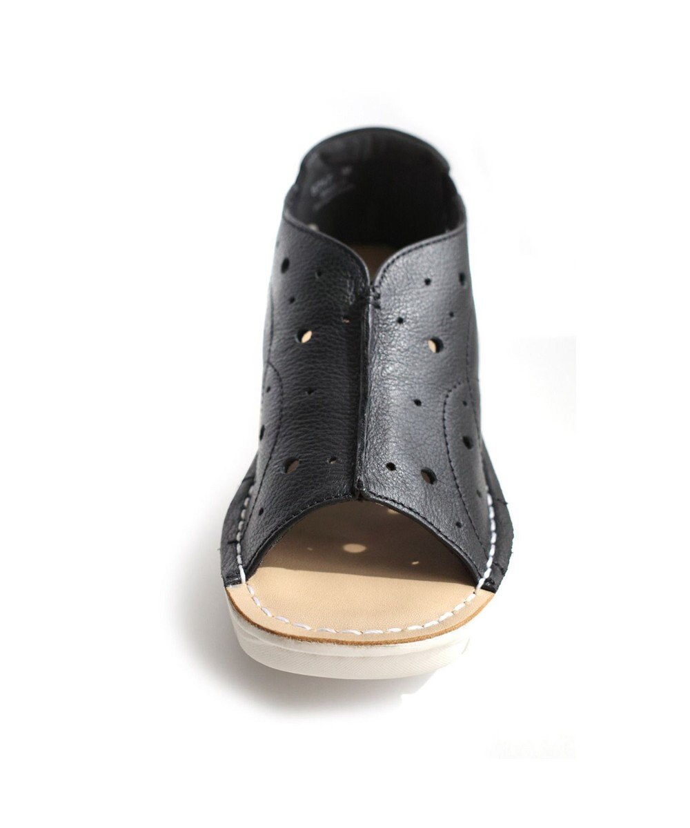 Pointer 本革 超軽量厚底パンチングサンダル 