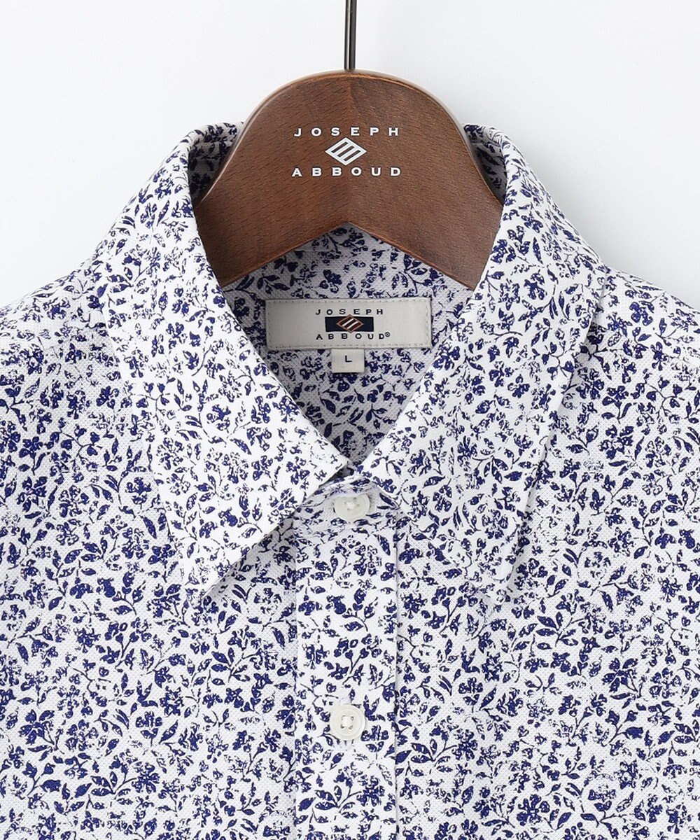 JOSEPH ABBOUD 【吸水速乾/イージーケア】シャンブレープリント ジャージ シャツ 
