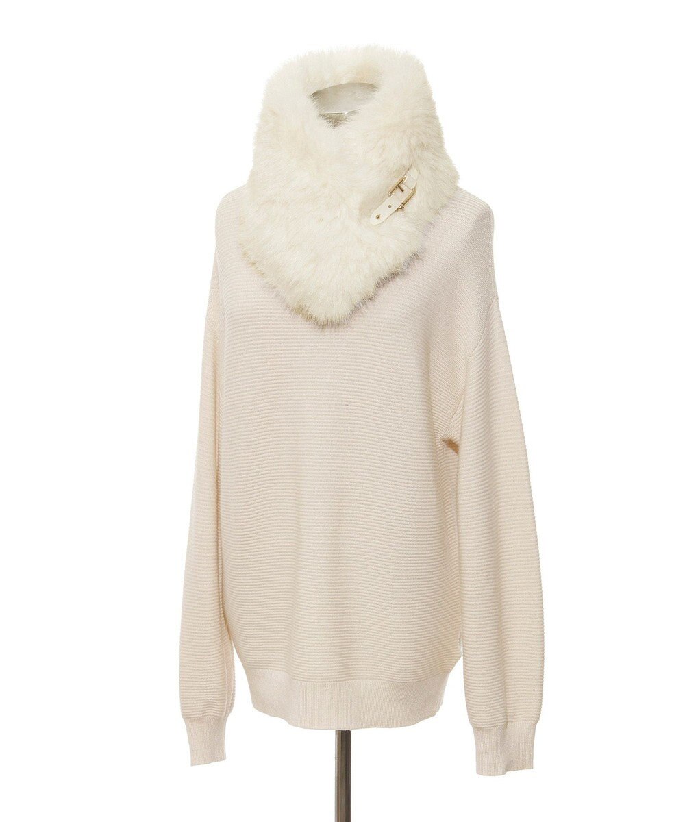 MOONBAT 【WEB限定】FURLA ベルト付きリッチフェイクファーマフラー 