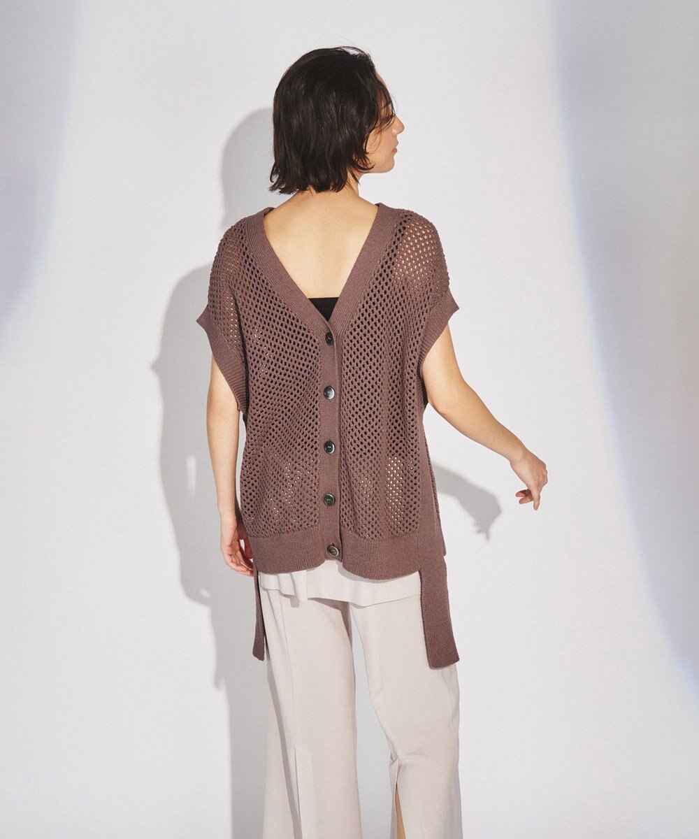 GRACE CONTINENTAL メッシュ2wayニットトップ 