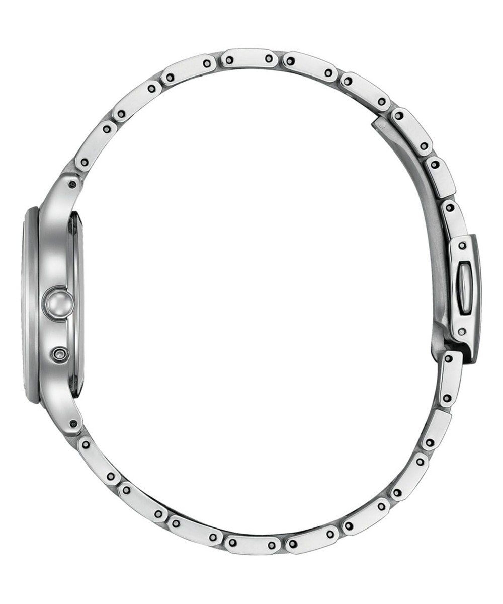 CITIZEN 【電池交換不要の電波時計】白蝶貝文字板が美しいシンプルでクリーンなウオッチ 