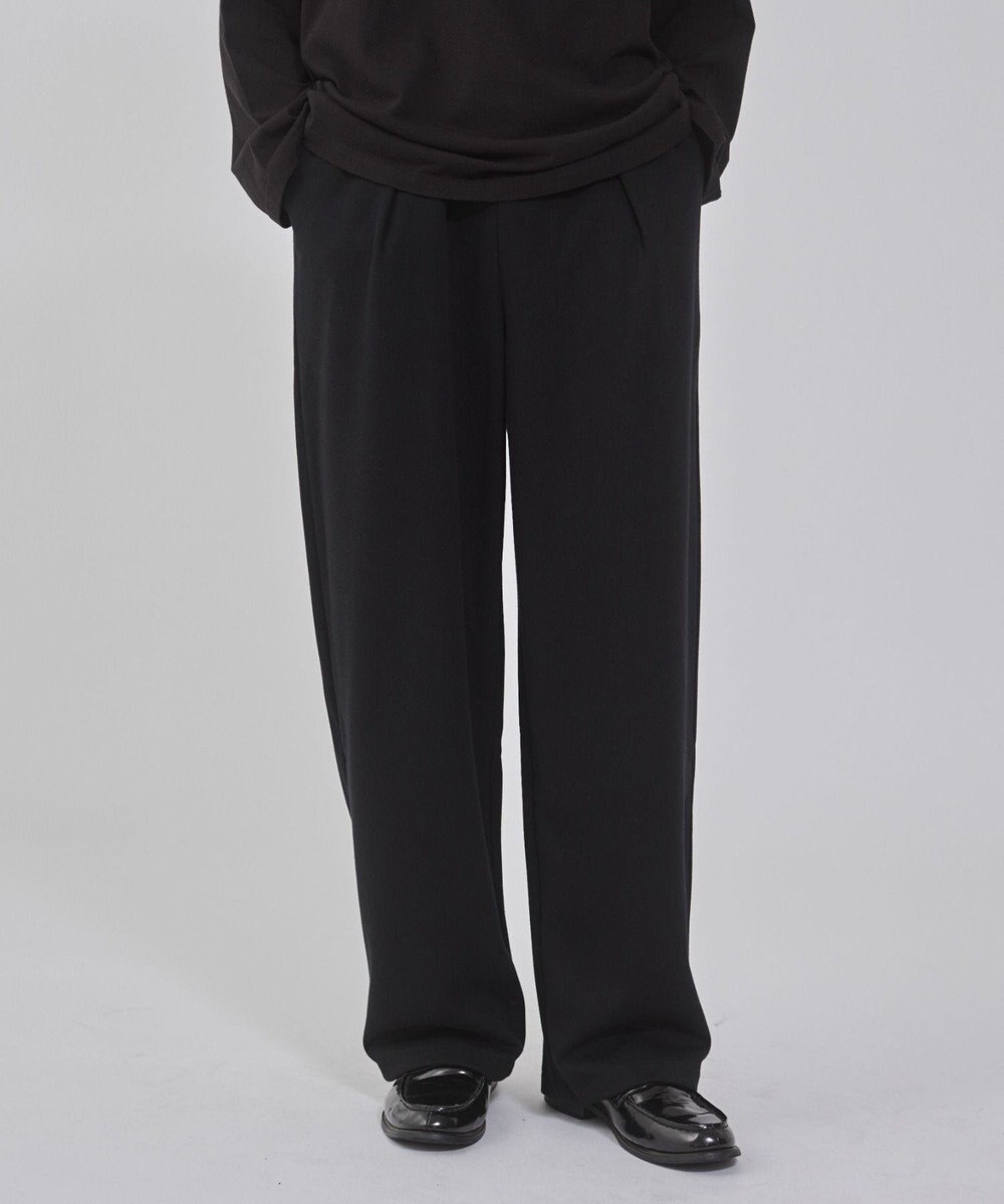 WEGO 【ウエストゴム/MLサイズ展開/ユニセックス着用ITEM】ボンディングワイドスウェットパンツ 