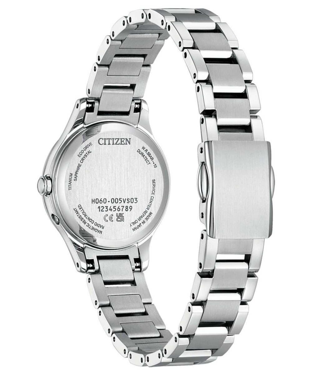 CITIZEN 【電池交換不要の電波時計】白蝶貝文字板が美しいシンプルでクリーンなウオッチ 