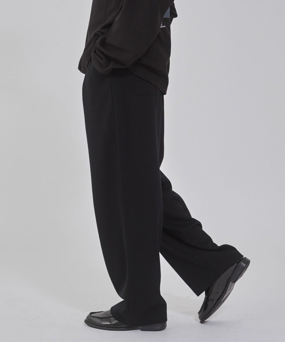 WEGO 【ウエストゴム/MLサイズ展開/ユニセックス着用ITEM】ボンディングワイドスウェットパンツ 