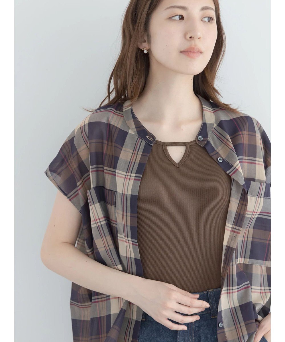 Te chichi 【接触冷感】前後2WAYデザインネックタンクトップ 