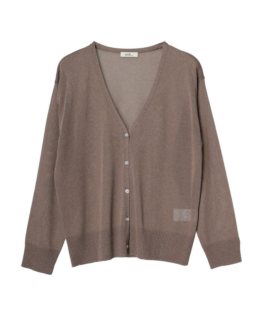 earth music&ecology ラメ入りニットカーディガン 